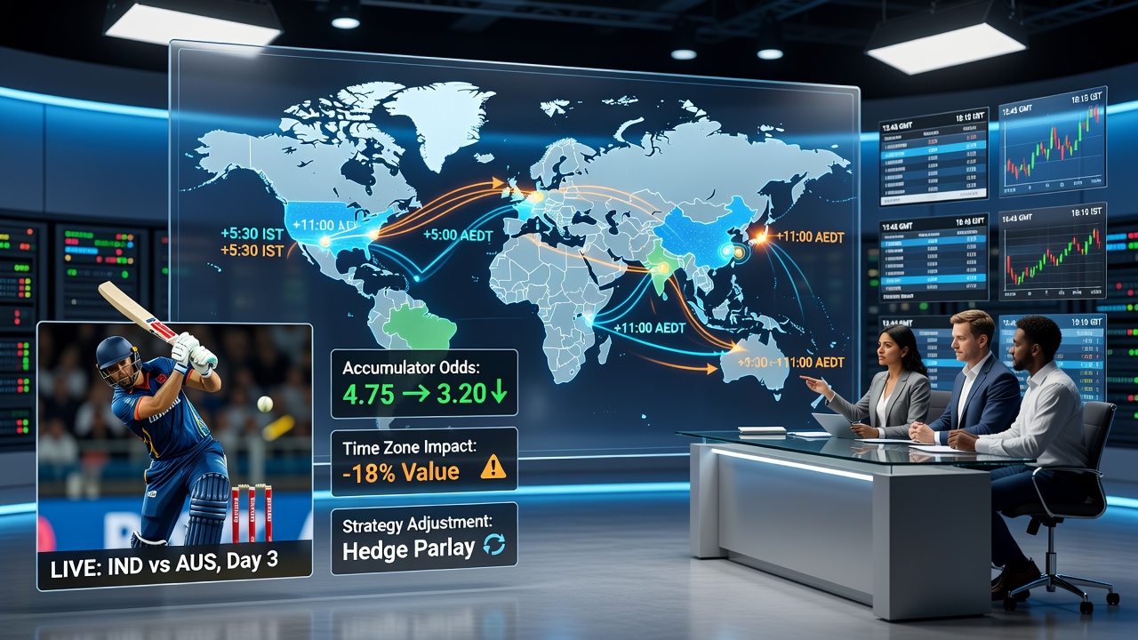 Live-Wettinterface mit Zeitzonenfiltern und Akkumulator-Tracking für Cricket-Matches